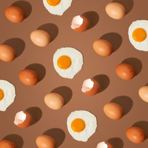 brown and white egg lot